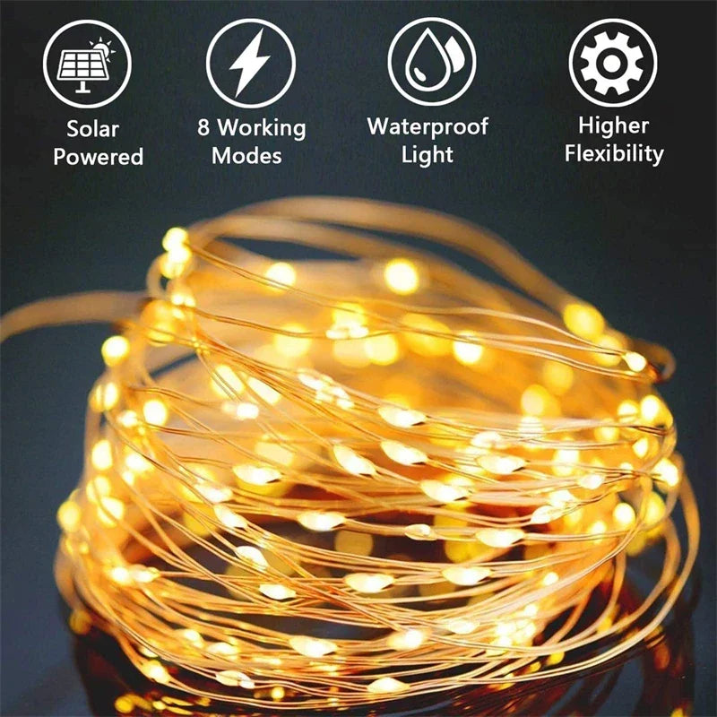 Sun Glow: Outdoor Solar Fairy String Lights