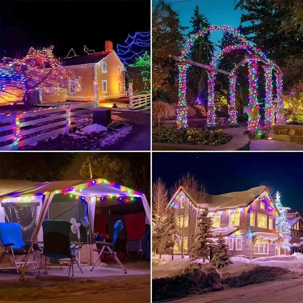 Twinkle Mode: 8-Mode Solar Fairy Lights
