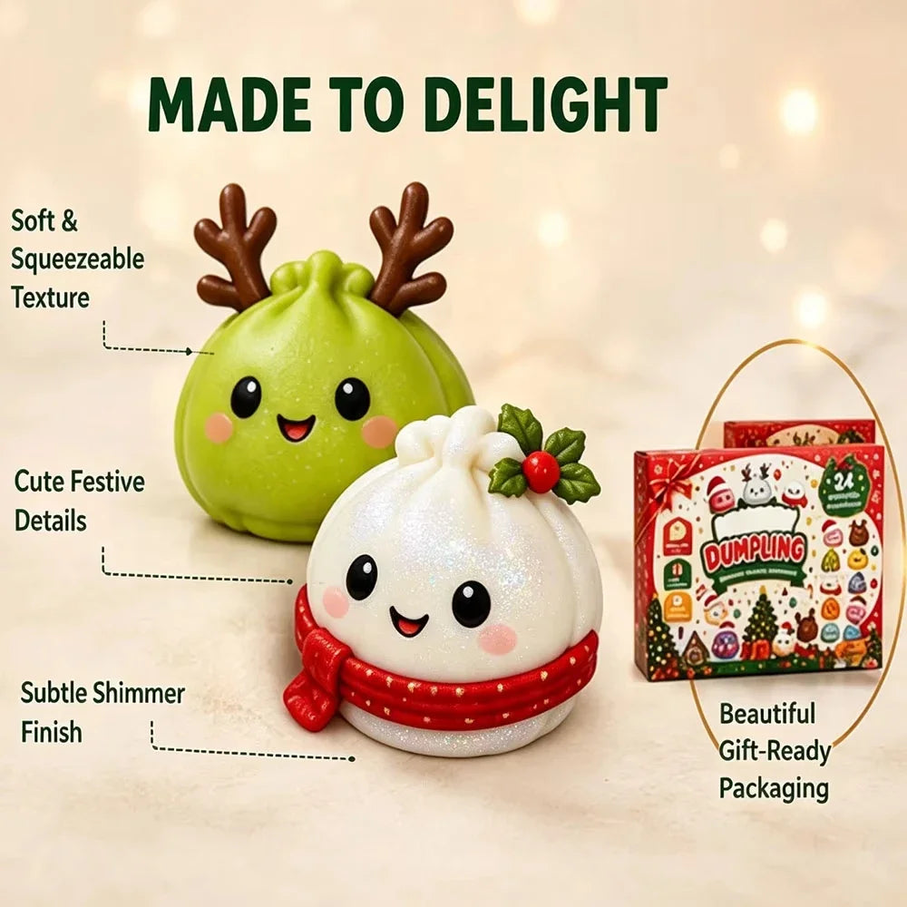 Squish Countdown: 24-Day Dumpling Squishy Advent Calendar