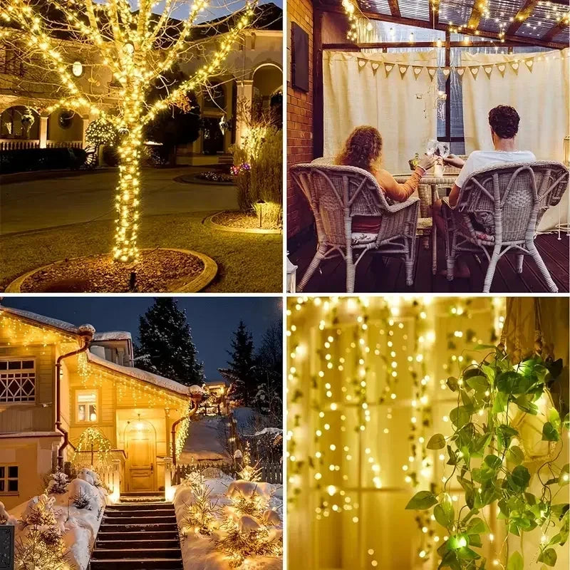 Twinkle Mode: 8-Mode Solar Fairy Lights